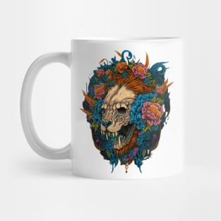 flower lion Mug